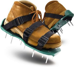 Lawn Aerator Shoes, Metal Spike Sandals For Aerating Lawn Soil, One-Size-Fits-All, Pre-Assembled Grass Aerator Tools For Yard Lawn